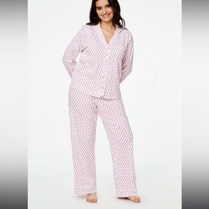 Roller Rabbit Heart Pink Matching Pajama Set